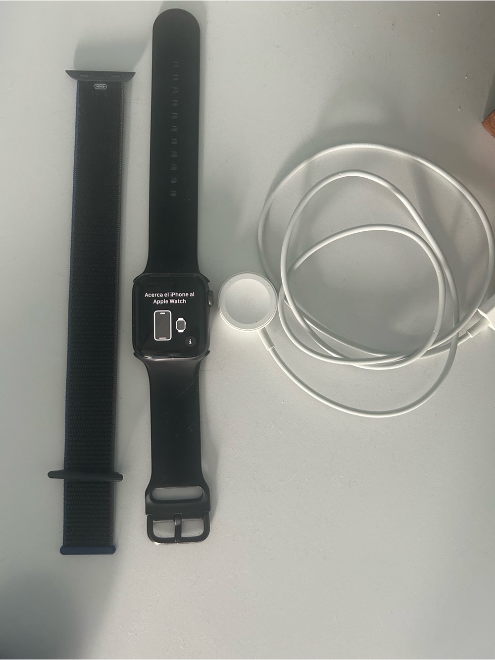 1st Generation Apple Watch SE with Black Sport Band and Charger
